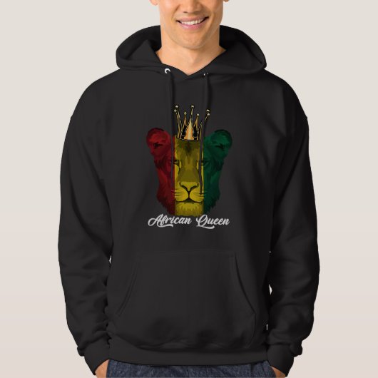African Queen Lion Black History Month BLM Pride B Hoodie (Vorderseite)