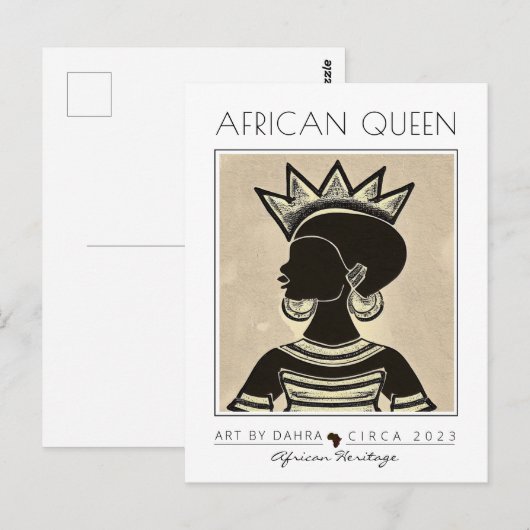 AFRICAN QUEEN POSTKARTE (Vorne/Hinten)