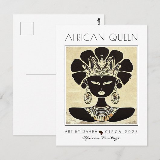 AFRICAN QUEEN POSTKARTE (Vorne/Hinten)