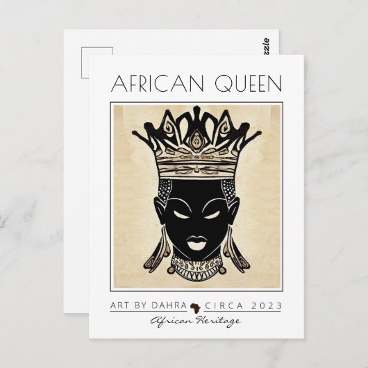AFRICAN QUEEN POSTKARTE (Vorne/Hinten)