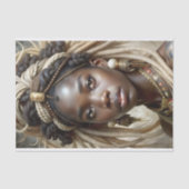 African Queen Regal Style Bold Art Decoupage Seidenpapier (Vorderseite)