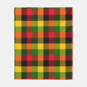 African Rasta Reggae Colours Plaid Pattern Design Fleecedecke (Vorderseite)