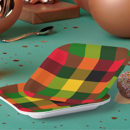  African Rasta Reggae Colours Plaid Pattern Design Pappteller