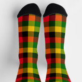  African Rasta Reggae Colours Plaid Pattern Design Socken (Oben)