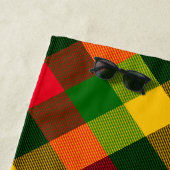  African Rasta Reggae Colours Plaid Pattern Design Strandtuch (Beispiel)