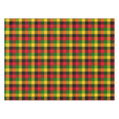  African Rasta Reggae Colours Plaid Pattern Design Tischdecke (Vorderseite (Horizontal))