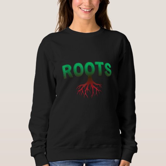 African Roots Powerful Tree Cool Black History Mon Sweatshirt (Vorderseite)