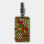 African Royal Kente Cloth Design Gepäckanhänger (Vorderseite vertikal)