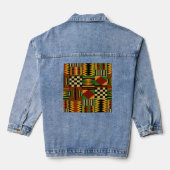 African Royal Kente Cloth  Jeansjacke (Rückseite)