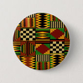 African Royal Kente Cloud Design Button (Vorderseite)