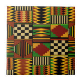 African Royal Kente Cloud Design Fliese (Vorderseite)
