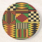 African Royal Kente Cloud Design Getränkeuntersetzer (Vorne)