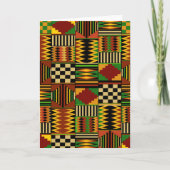 African Royal Kente Cloud Design Karte (Vorderseite)