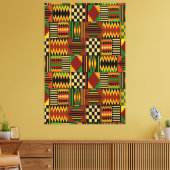 African Royal Kente Cloud Design Leinwanddruck (Insitu (Wohnzimmer))