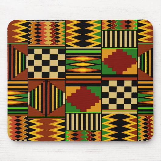 African Royal Kente Cloud Design Mousepad (Vorne)
