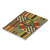 African Royal Kente Cloud Design Notizblock (Rotiert)