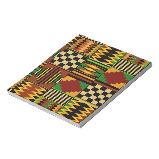 African Royal Kente Cloud Design Notizblock (Rotiert)
