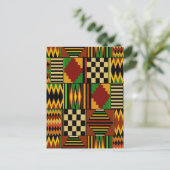 African Royal Kente Cloud Design Postkarte (Stehend Vorderseite)