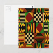 African Royal Kente Cloud Design Postkarte (Vorne/Hinten)