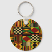 African Royal Kente Cloud Design Schlüsselanhänger (Vorderseite)