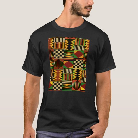 African Royal Kente Cloud Design T-Shirt (Vorderseite)