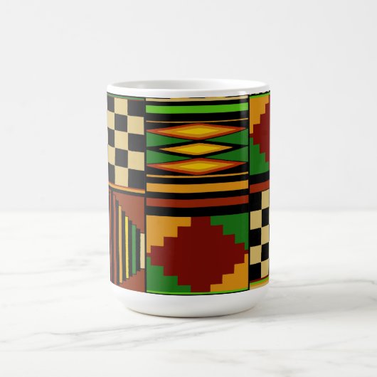 African Royal Kente Cloud Design Verwandlungstasse (Zentrum)
