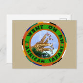 African Safari 4 Giraffen Feiertagspostkarte (Vorne/Hinten)