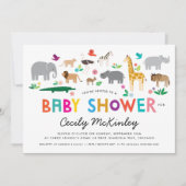 African Safari Animals Baby Shower Einladung (Vorderseite)