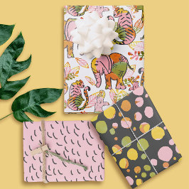 African Safari Animals Tween Teen Boho Birthday Geschenkpapier Set