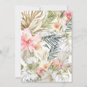 African Safari Boho Botanical Wedding Einladung (Rückseite)