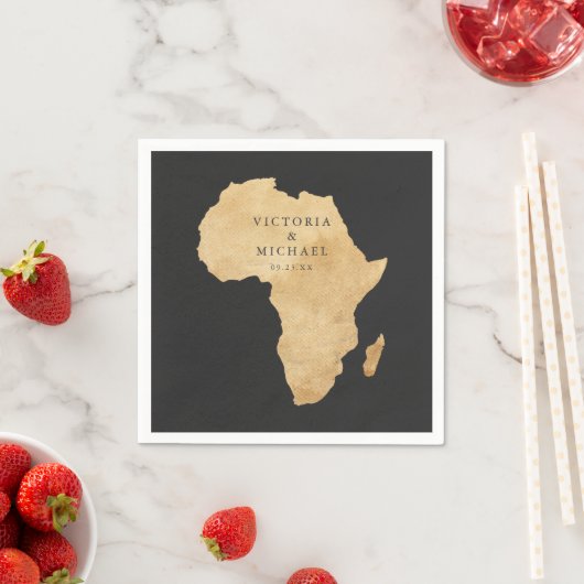 African Safari Boho Floral Monogram Serviette (Beispiel)