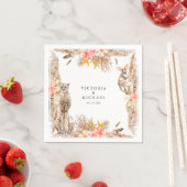 African Safari Boho Floral Monogram Serviette (Beispiel)