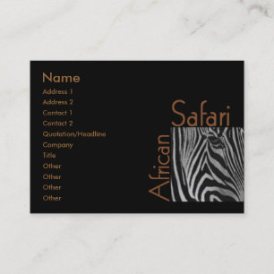African Safari Business Card Visitenkarte