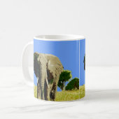 African Safari Elephant Kaffeetasse (Vorderseite Links)