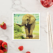 African Safari Elephant Serviette (Beispiel)