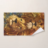 African Safari Fantasy Lions Badhandtuch Set (Handtuch)