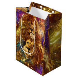 African Safari Fantasy Lions Mittlere Geschenktüte