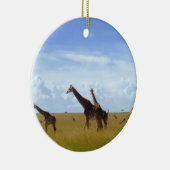 African Safari Giraffe: Kenya National Park Keramik Ornament (Rechts)
