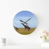 African Safari Giraffes Große Wanduhr (Zuhause)