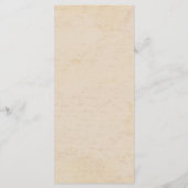 African Safari Giraffes Tree Vintage Wedding Menu Menükarte (Rückseite)