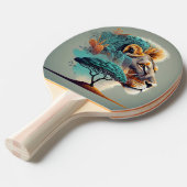 African Safari Lion Head Tischtennis Schläger (Vorderseite)