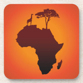 African Safari Map - Plastic Cork Untersetzer