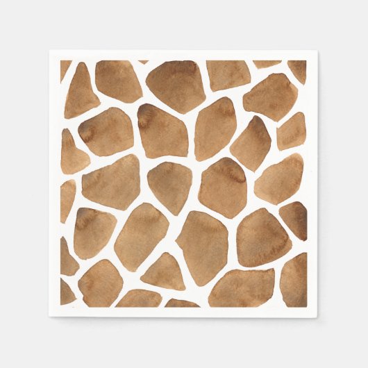 African Safari | Muster für Wasserfarben Serviette (Vorderseite)