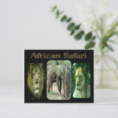 African Safari Postkarte (Stehend Vorderseite)