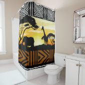 African Safari Scene Shower Curtain Duschvorhang (Beispiel)