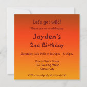 African Safari Silhouette Party - Einladung (Rückseite)