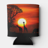 African Safari Sunset Animal Silhouetten Dosenkühler (Rückseite)