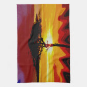 African Safari Sunset Geschirrtuch (Vertikal)