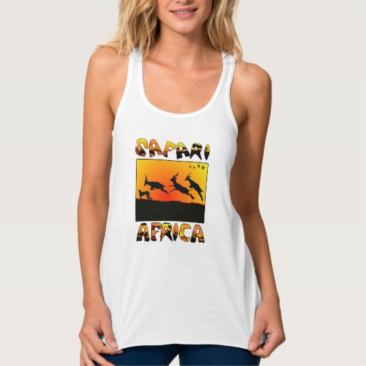 African Safari Sunset Ladys Top (Vorderseite)