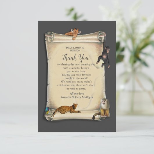 African Safari Sunset RSVP Karte (Stehend Vorderseite)